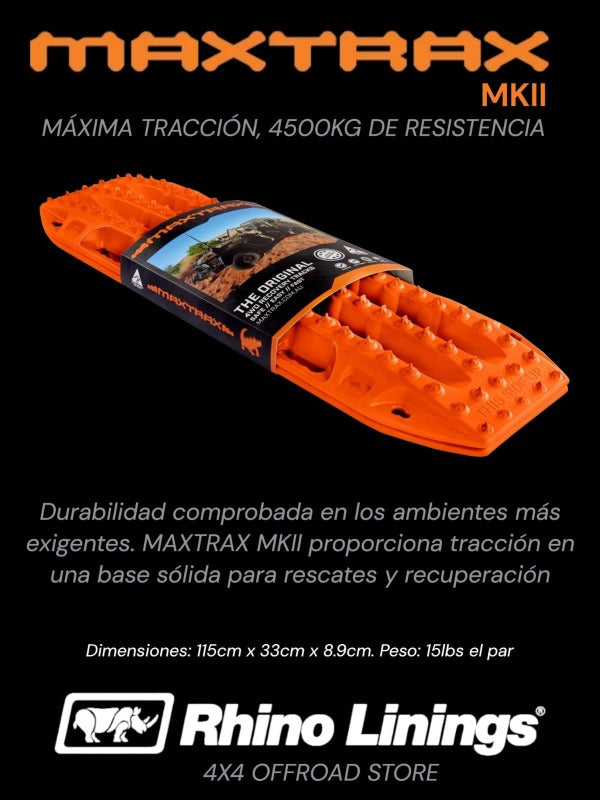 MAXTRAX MKII Signature Orange Placas de Rescate 4x4 (Naranja)