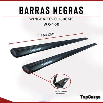 Barras Negras Wingbar Evo 160cm Top Cargo