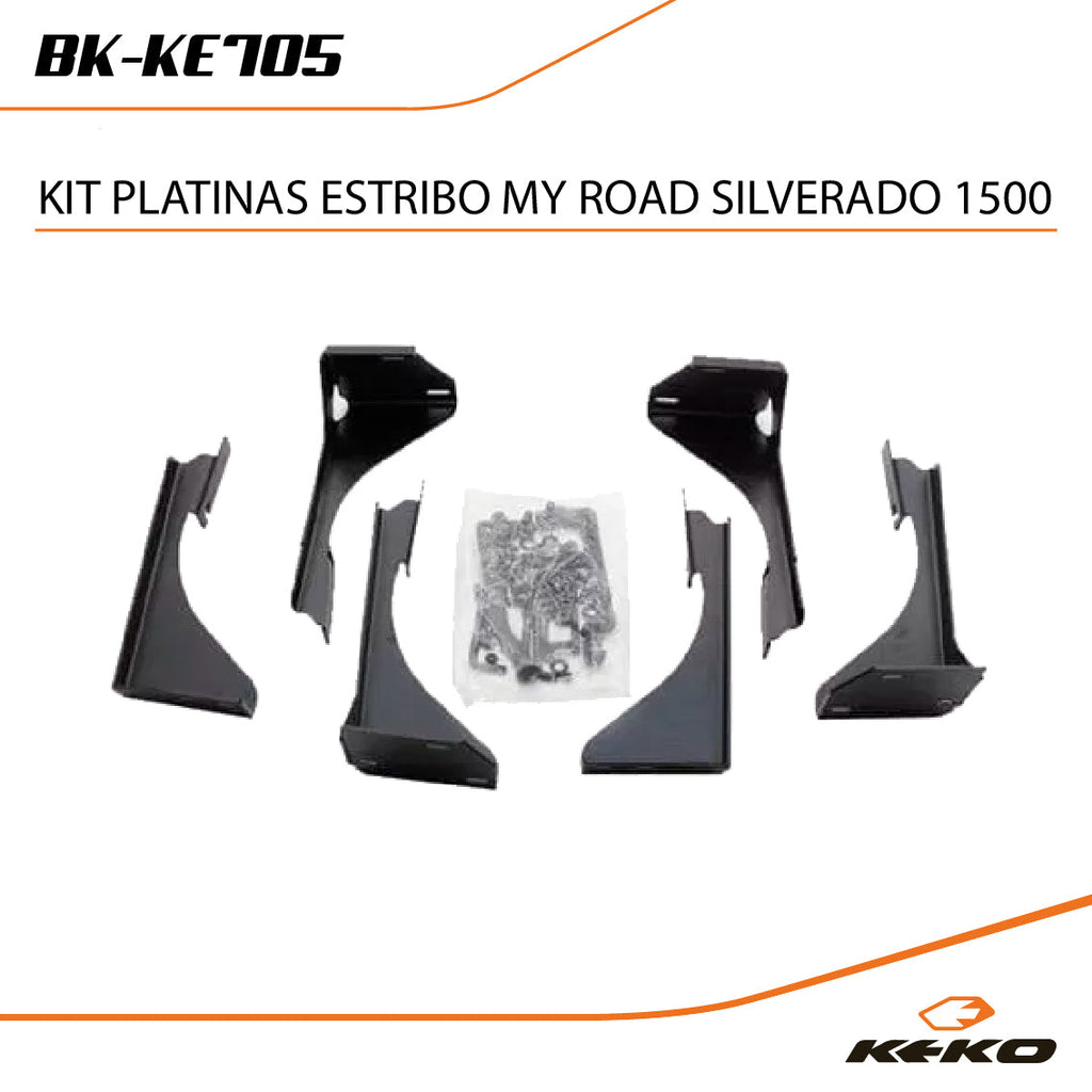 KIT PLATINAS ESTRIBO MY ROAD/ TRIP CHEVROLET SILVERADO 19+