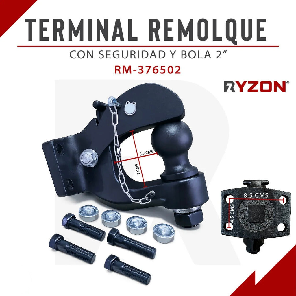 Terminal Remolque Seguridad Bola 2" Ryzon