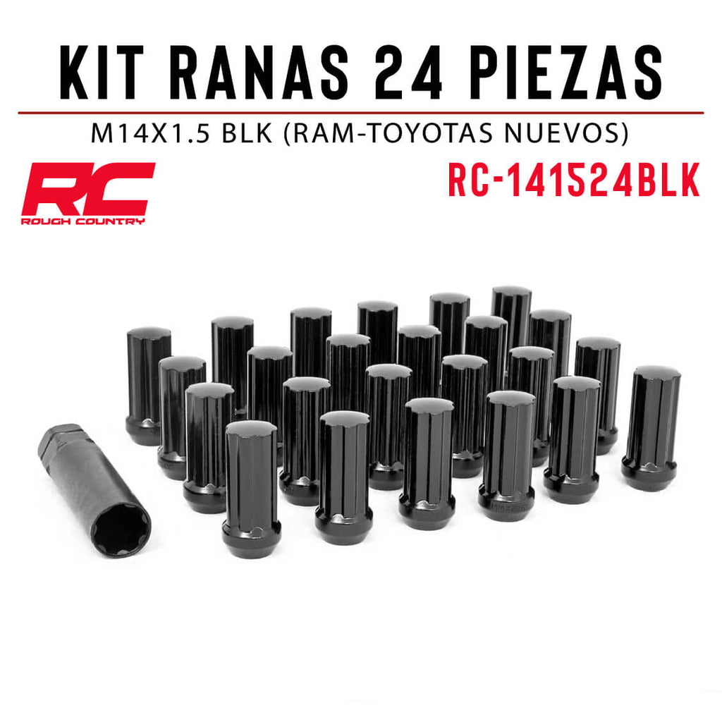 KIT RANAS M14 x 1.5 BLK (RAM - TOYOTA NUEVOS) 24 PCS