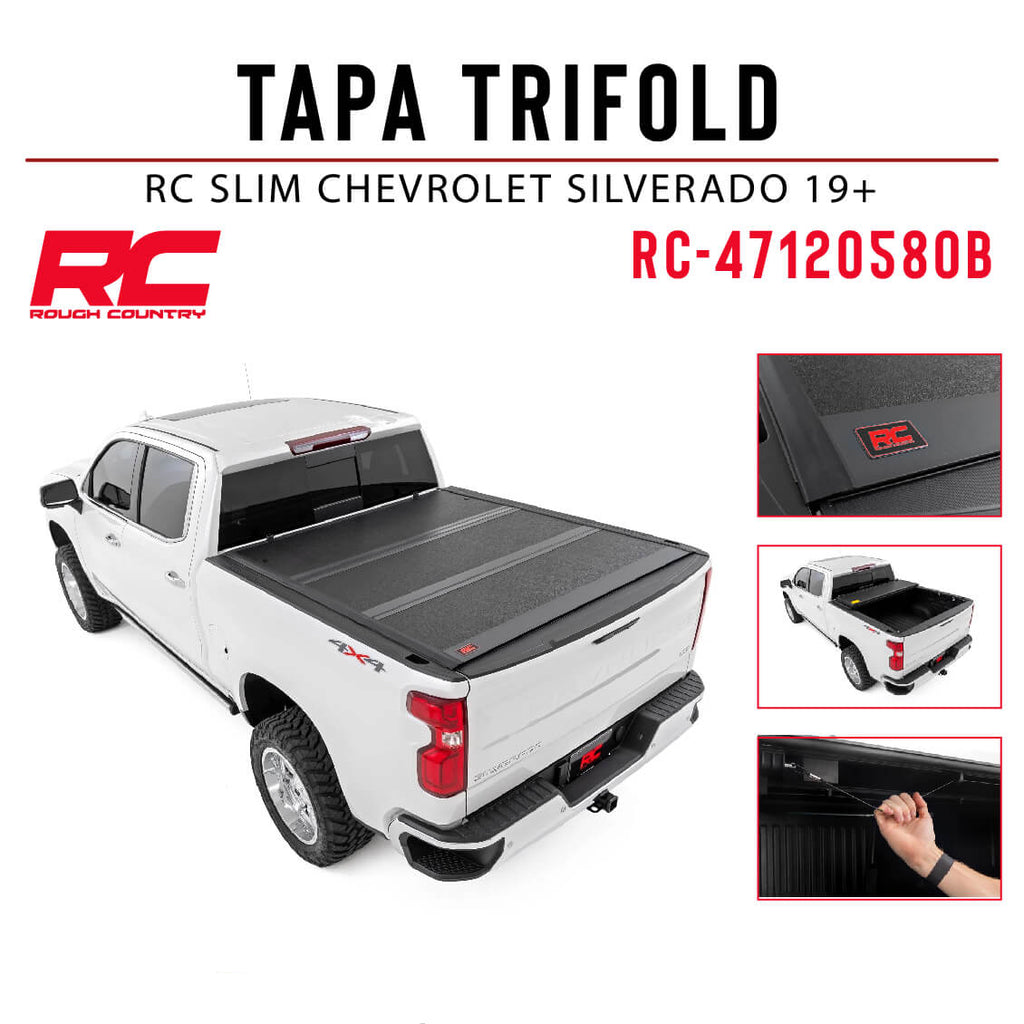 TAPA TRIFOLD RC SLIM CHEVROLET SILVERADO 19+