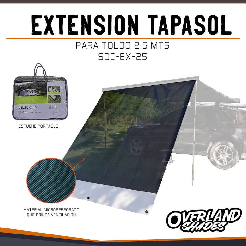EXTENSION TAPASOL DE TOLDO 2.5 MTS