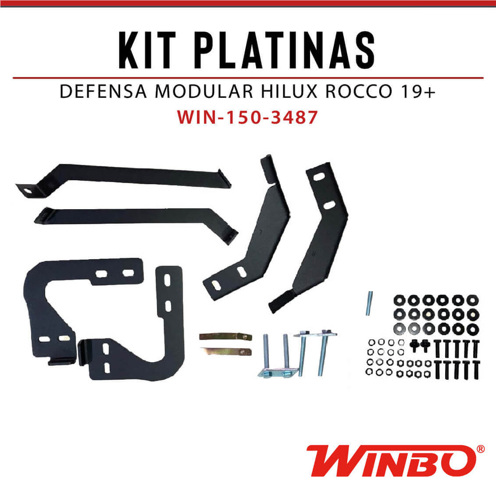 KIT PLATINAS DEFENSA MODULAR HILUX ROCCO 19+