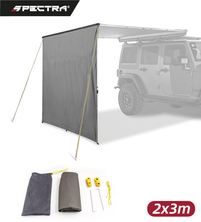 Extensión para toldo lateral de 2 x 3 mts (color gris)