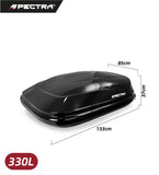 Baúl portaequipajes 330 L negro brillante