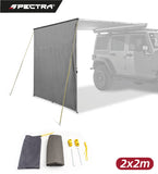 Extensión para toldo lateral de 2 x 2 mts (color gris)