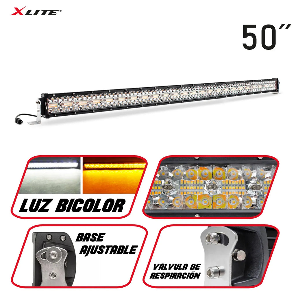 Barra de LED Bicolor de 3 Líneas de 50" Xlite