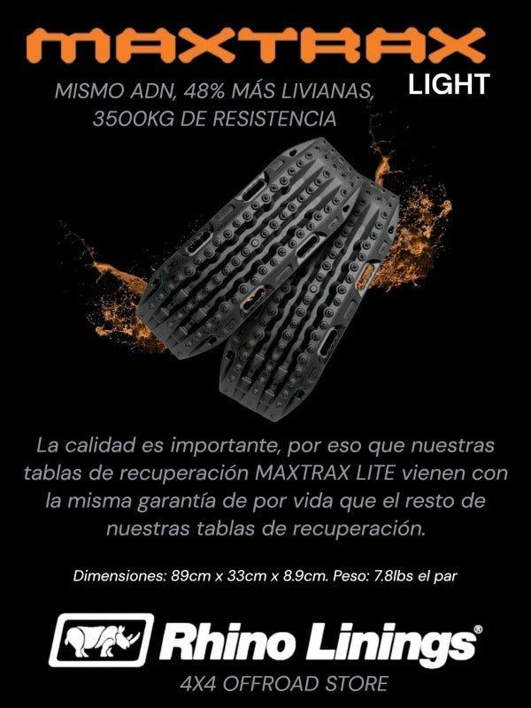 MAXTRAX Lite Black Placas de Rescate 4x4