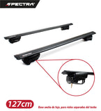 Base ancha de faja para rieles separados del techo con barras de 127cm