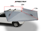 Toldo de 270 grados tipo murciélago