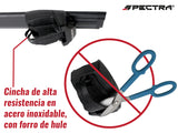 Base ancha de faja para rieles separados del techo con barras de 127cm
