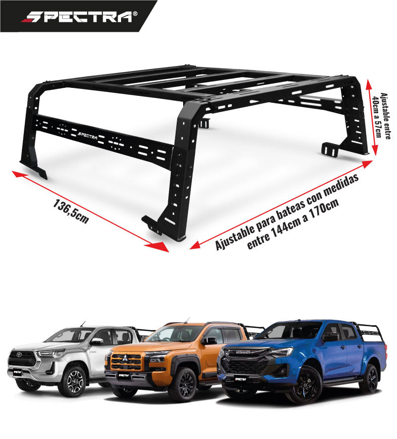 Bed Rack alto para batea de pick-up (para montaje de tienda de campaña)