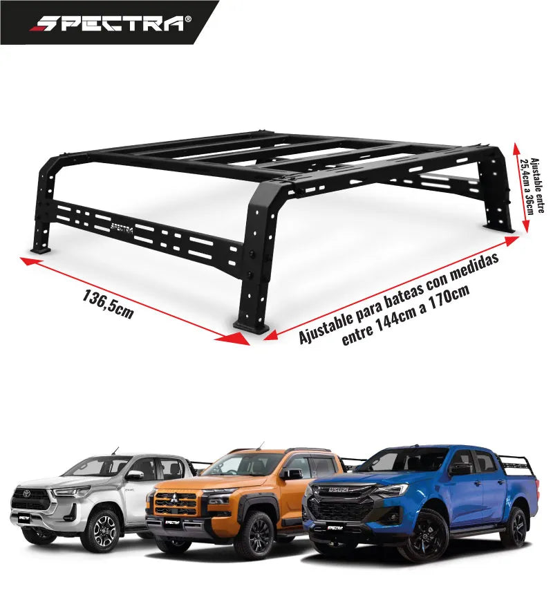 Bed Rack bajo para batea de pick-up (para montaje de tienda de campaña)