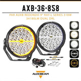 Par Auxbeam Redondo 9" Ray-L Series 318W 34180lm Dual DRL