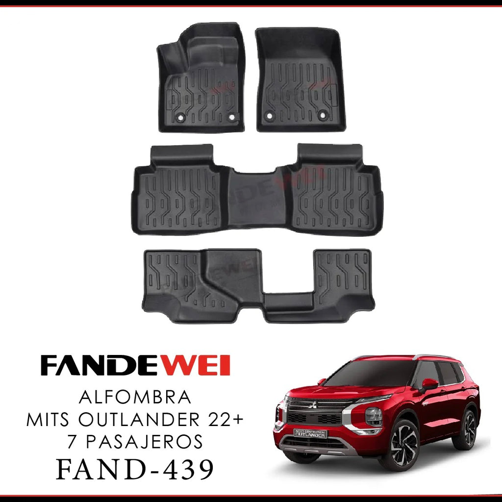 Alfombra Mitsubishi Outlander 2022+ 7 Pasajeros Fandewei