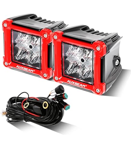 Par Cubos Auxbeam 3" 40W Marco Rojo