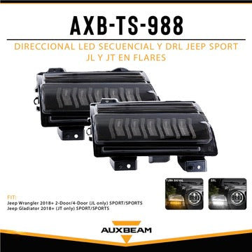 Direccional LED Secuencial y DRL Jeep Sport JL y JT en Flares