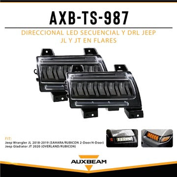 Direccional LED Secuencial y DRL Jeep JL y JT en Flares