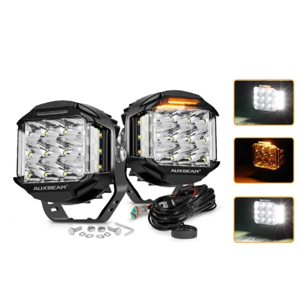 Par Side Shooter V-Max 5" DRL Ámbar 168W 16440lm Auxbeam