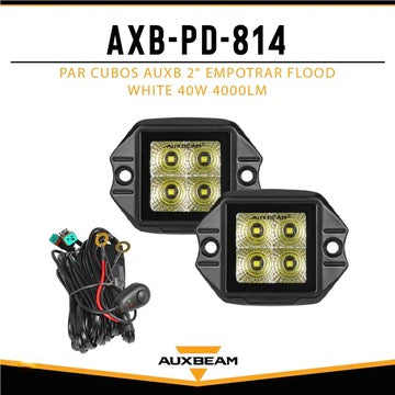 Par Cubos Auxbeam 2" Empotrar Flood White 40W 4000lm