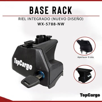 Base Rack Riel Integrado Nuevo Diseño Top Cargo