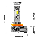 BOMBILLA LED AUXBEAM H11 Q26 COOL WHITE 22000LM 90W