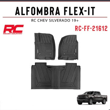 Alfombra RC Flex-Fit Chevrolet Silverado 2019+ con Cajón Bajo Asiento
