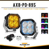 Par Cubos Auxbeam 3" Color Play 116W Combo