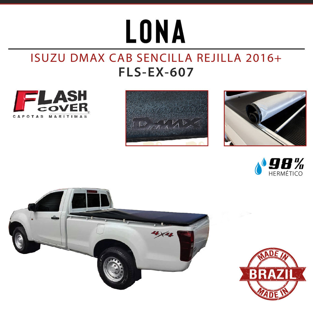 LONA ISUZU D-MAX CAB SENCILLA REJILLA 2016+