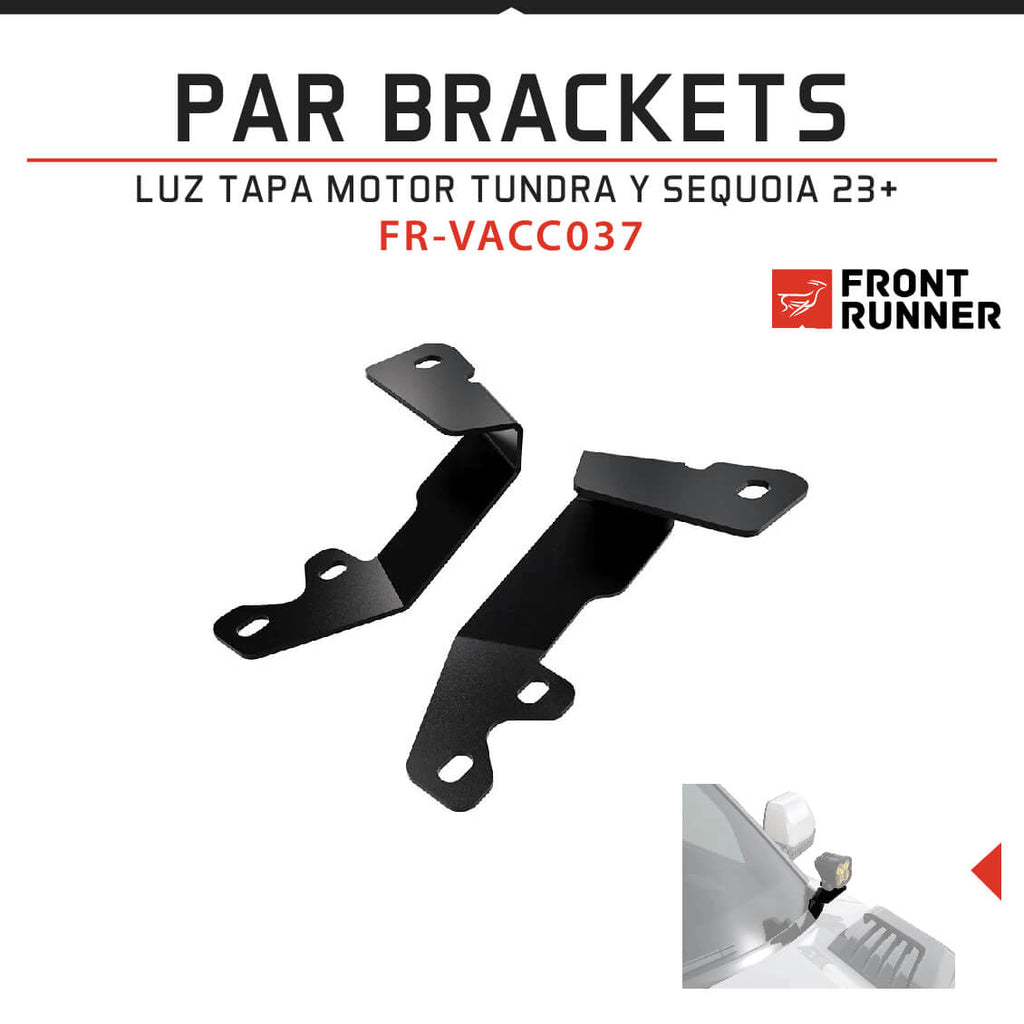 PAR BRACKETS LUZ TAPA MOTOR TUNDRA Y SEQUOIA 23+