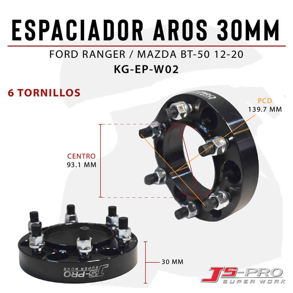 ESPACIADOR AROS 30MM (6X139.7) CENTRO 93.1MM RANGER / BT-50 12-20