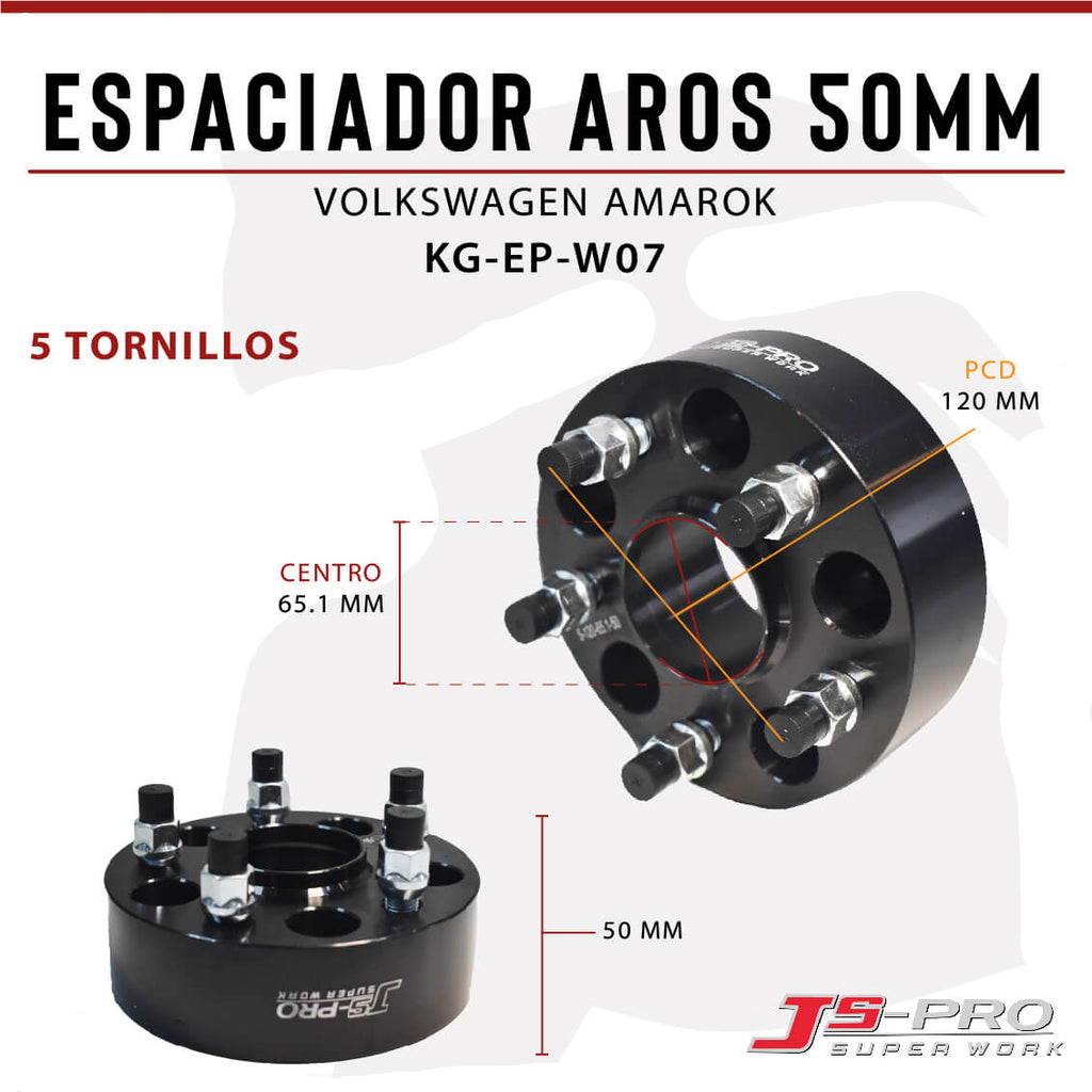 ESPACIADOR AROS 50MM (5x120) CENTRO 65.1MM AMAROK