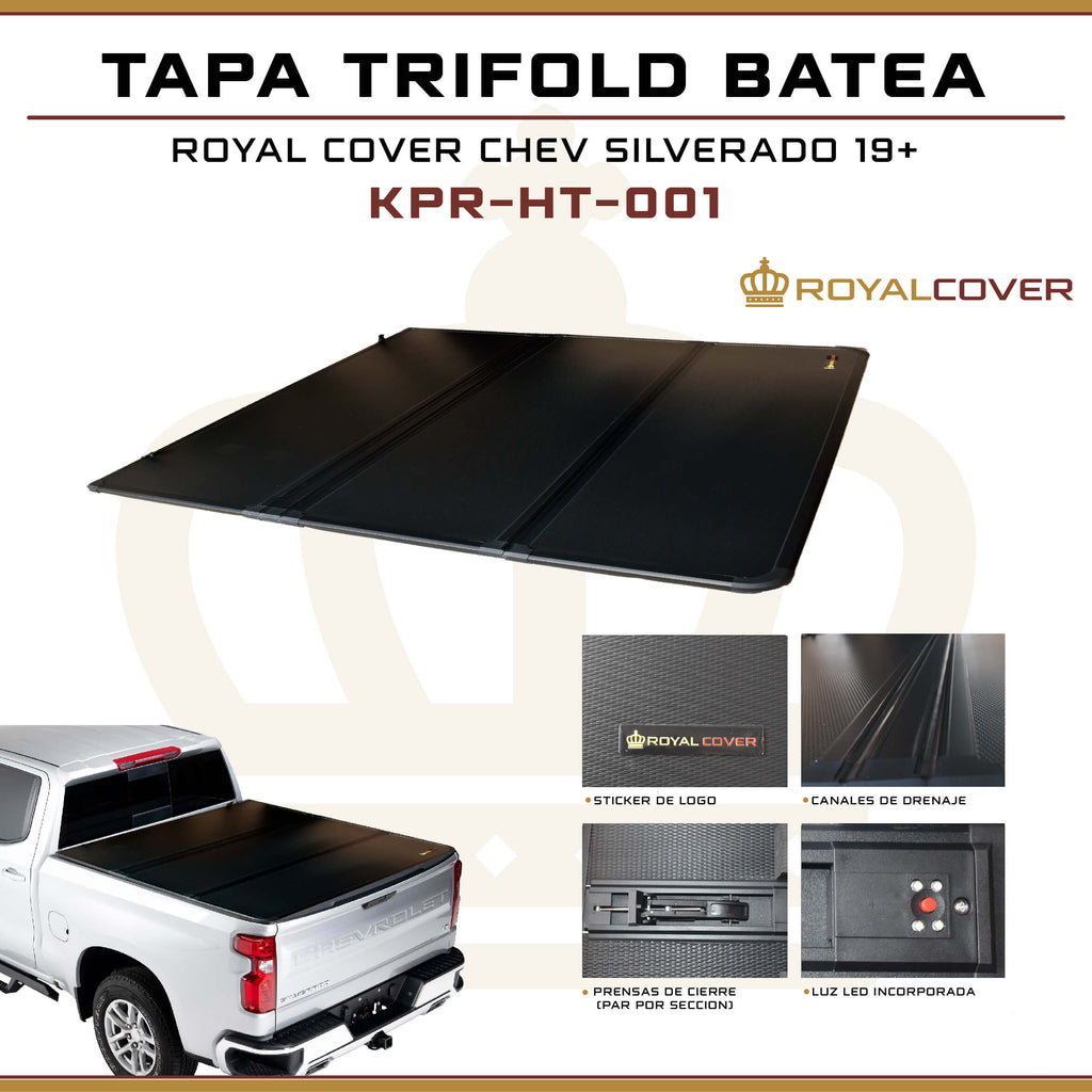 TAPA TRIFOLD BATEA CHEVROLET SILVERADO 19+