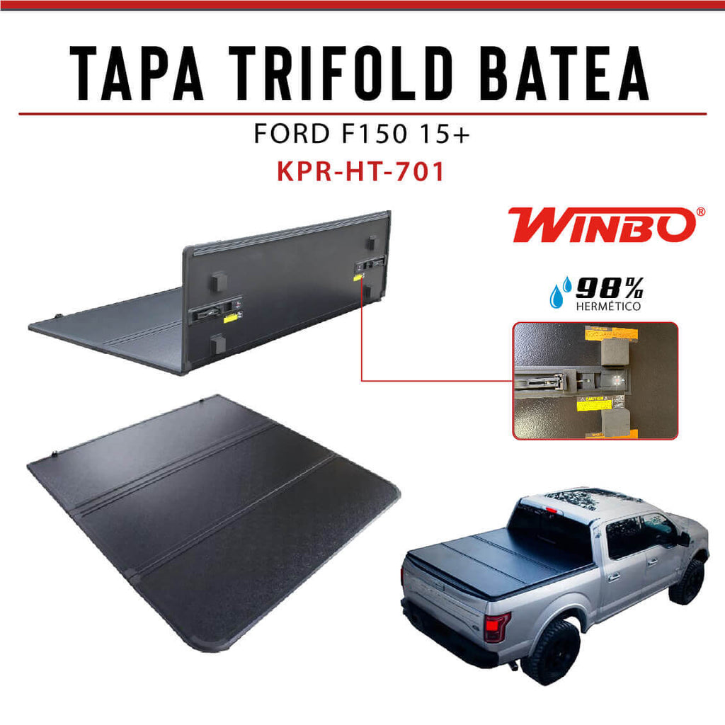 TAPA TRIFOLD BATEA FORD F-150 15+ RAM 1500/2500 5.5 FT 09+