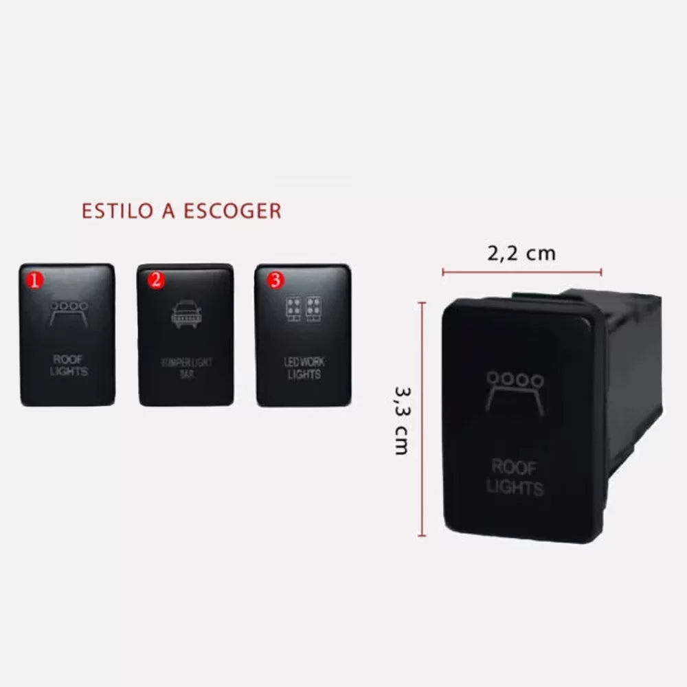 Interruptor Toyota y Suzuki Jimny 2015+ (33*22 mm) Auxbeam