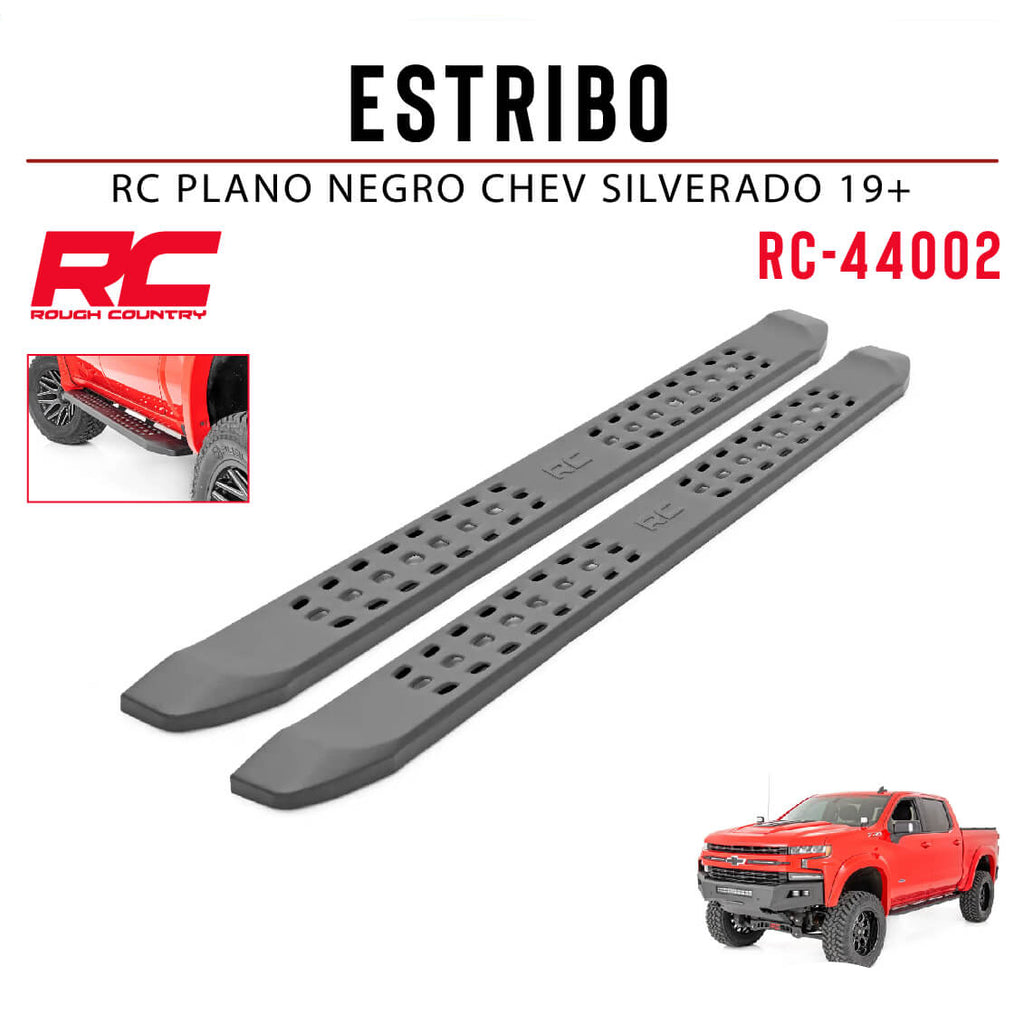 ESTRIBO RC ALUMINIO NEGRO CHEVROLET SILVERADO 19+