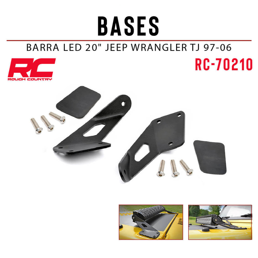 BASES BARRA LED 20" JEEP WRANGLER TJ 97-06