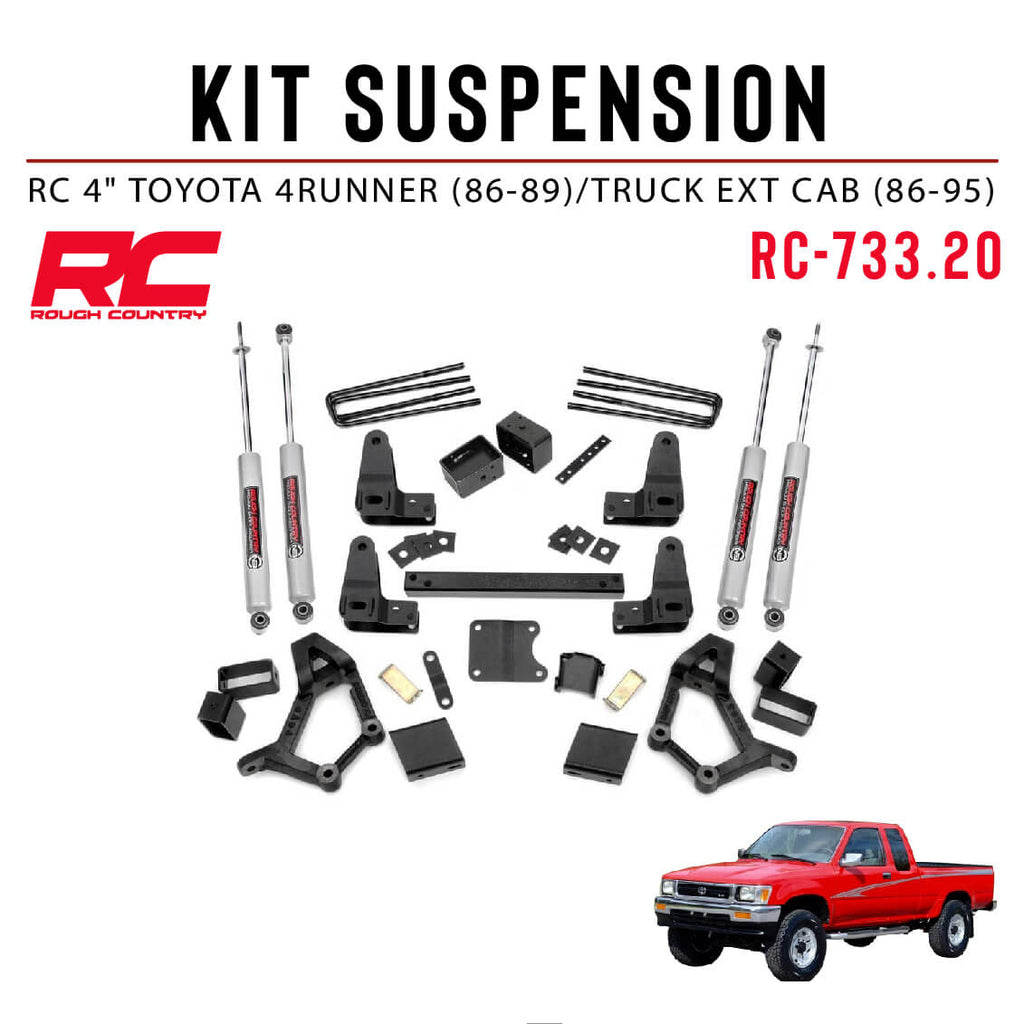 KIT SUSPENSION RC 4" TOYOTA 4RUNNER  (86-89) /HILUX TACOMA EXTRACAB (86-95)
