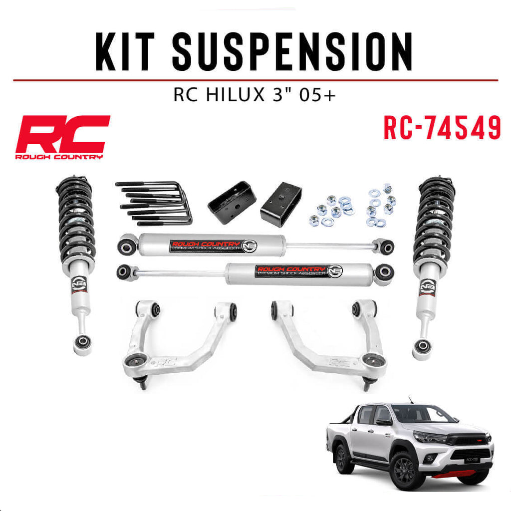 KIT SUSPENSION RC 3" TOYOTA HILUX 05+ / CHANGAN HUNTER / MAX T60 / FOTON G7