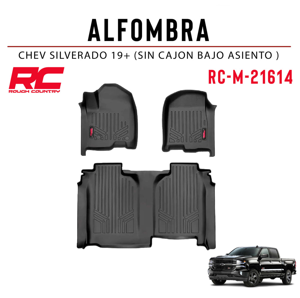 ALFOMBRA RC CHEVROLET SILVERADO 19+ SIN CAJON BAJO ASIENTO