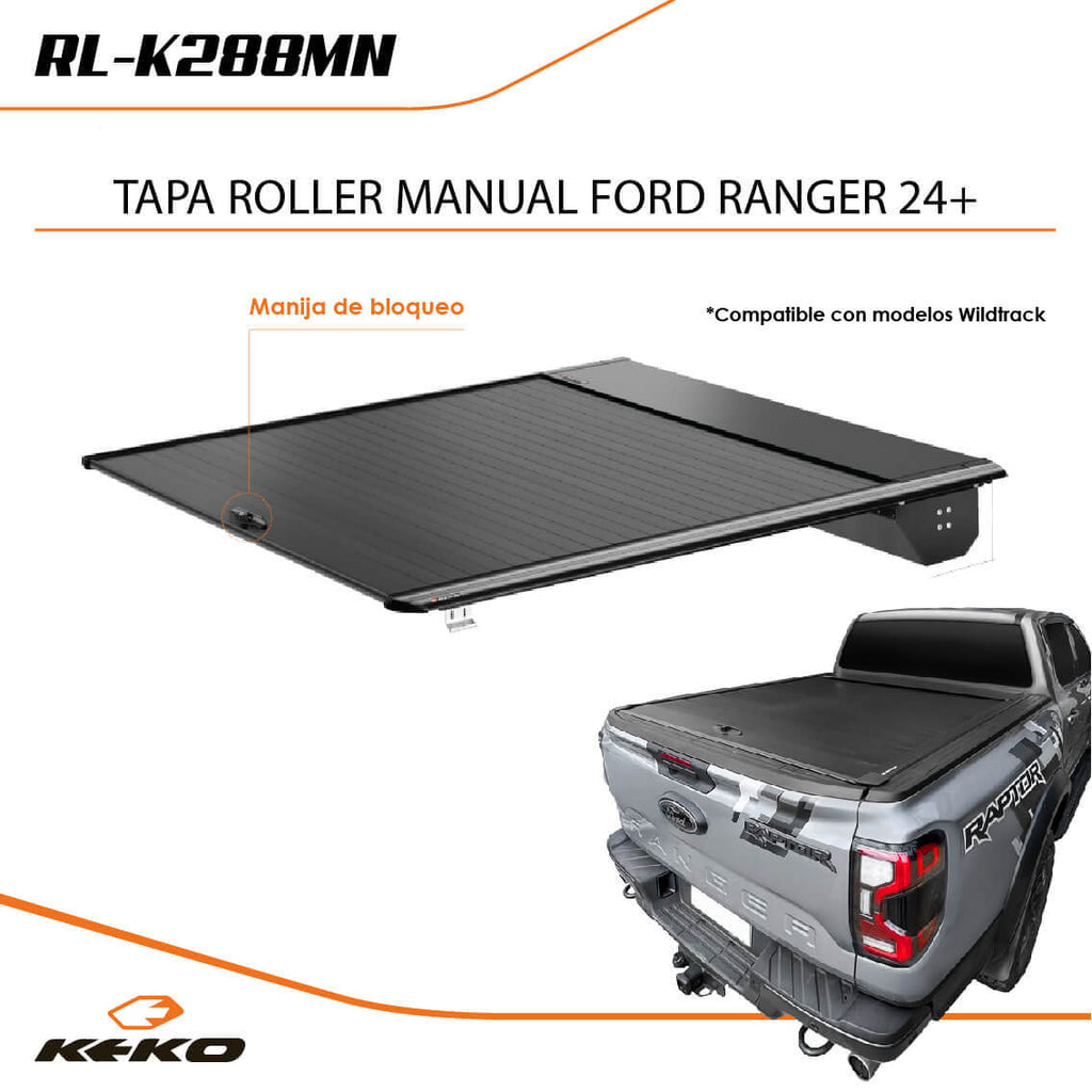 TAPA ROLLER MANUAL KEKO FORD RANGER RAPTOR /WILDTRAK 24+