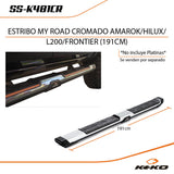ESTRIBO MY ROAD CROMADO AMAROK/ HILUX/ L200/ NP300/ HUNTER/ LANDTREK (191CM)