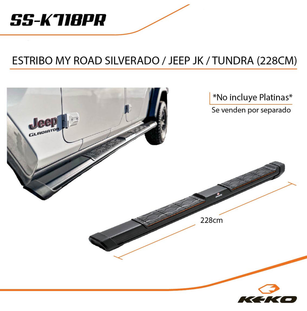 ESTRIBO MY ROAD SILVERADO / JEEP JK / TUNDRA (228CM)