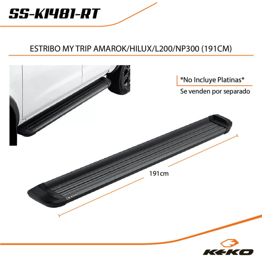 ESTRIBO MY TRIP  AMAROK/ HILUX/ L200/ NP300/ HUNTER/ LANDTREK (191CM)