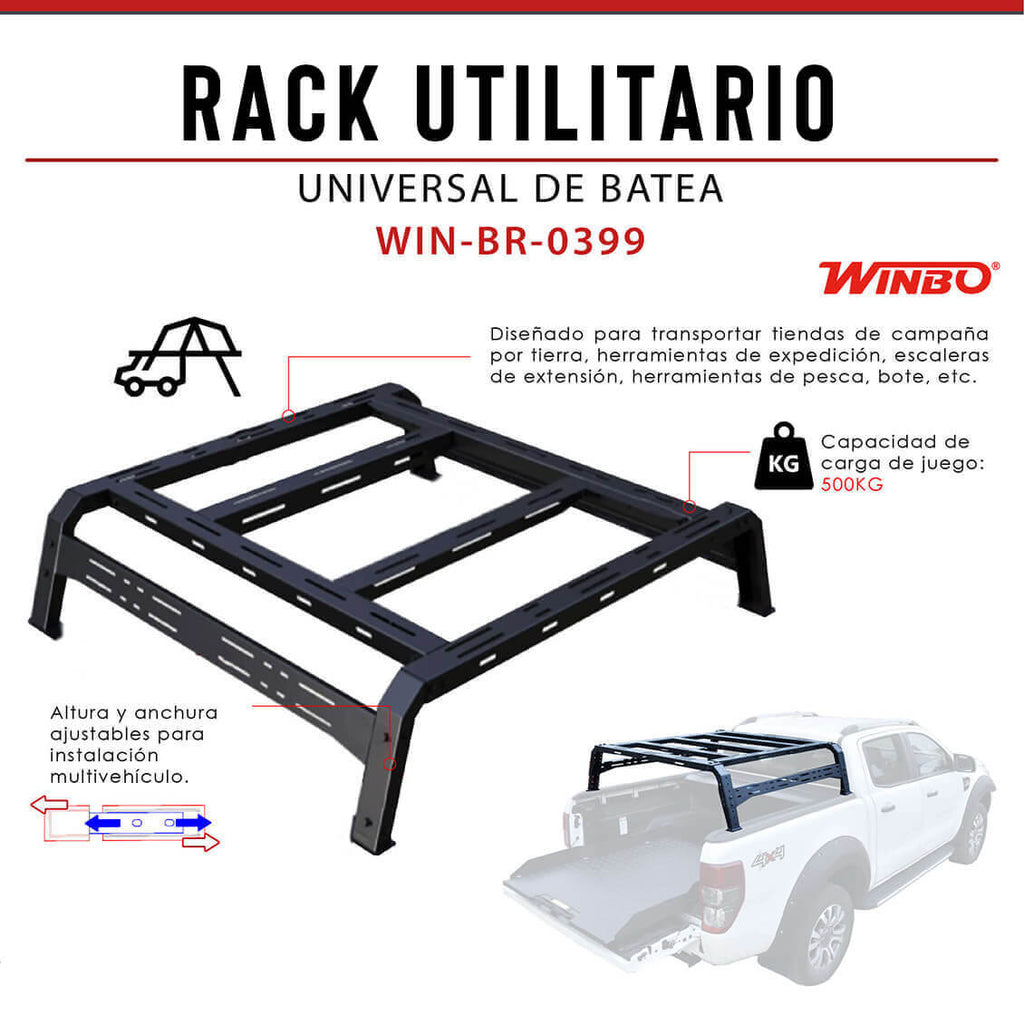 CANOPY ABIERTO O RACK UTILITARIO DE BATEA
