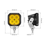 PAR CUBOS AUXBEAM 3" COLOR PLAY 116W COMBO