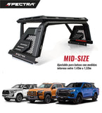Roll bar universal negro con canasta