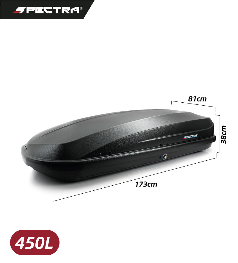 Baúl portaequipajes 450 L negro mate