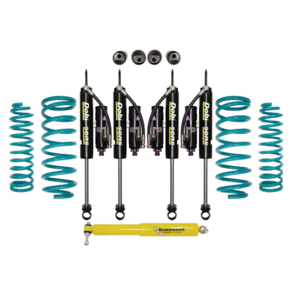 KIT DE SUSPENSIÓN DOBINSONS NISSAN PATROL Y60 - Y61 1987+ 2" AMORTIGUADORES MRA